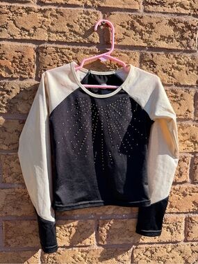 4/$25 • Justice Rhinestone Detail‎ Long Sleeve Gymnastics/Dance Top
